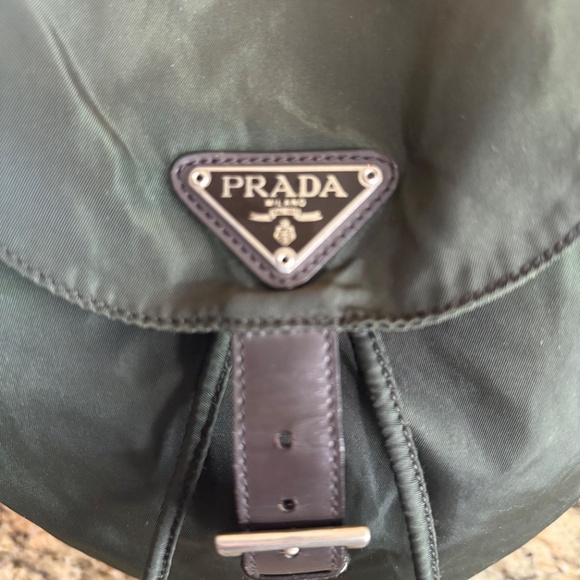 Prada City Tessuto Green Nylon Backpack - Excellent Condition- - Picture 6 of 12